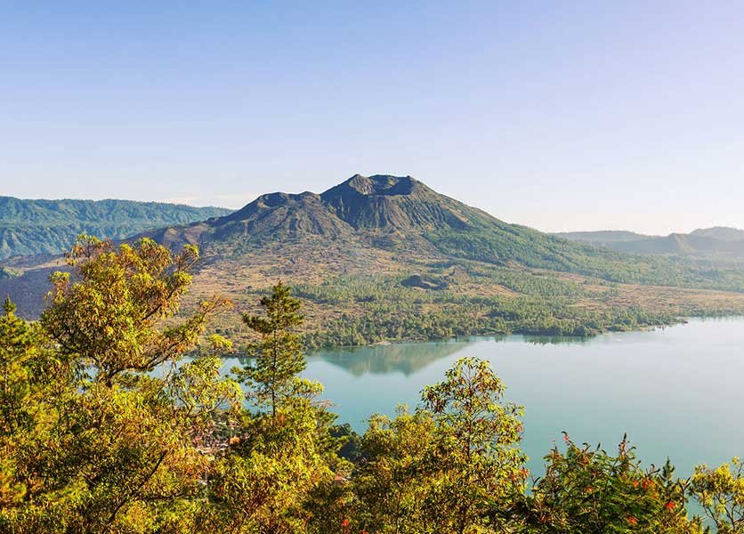 Mount and Lake Batur from a distance